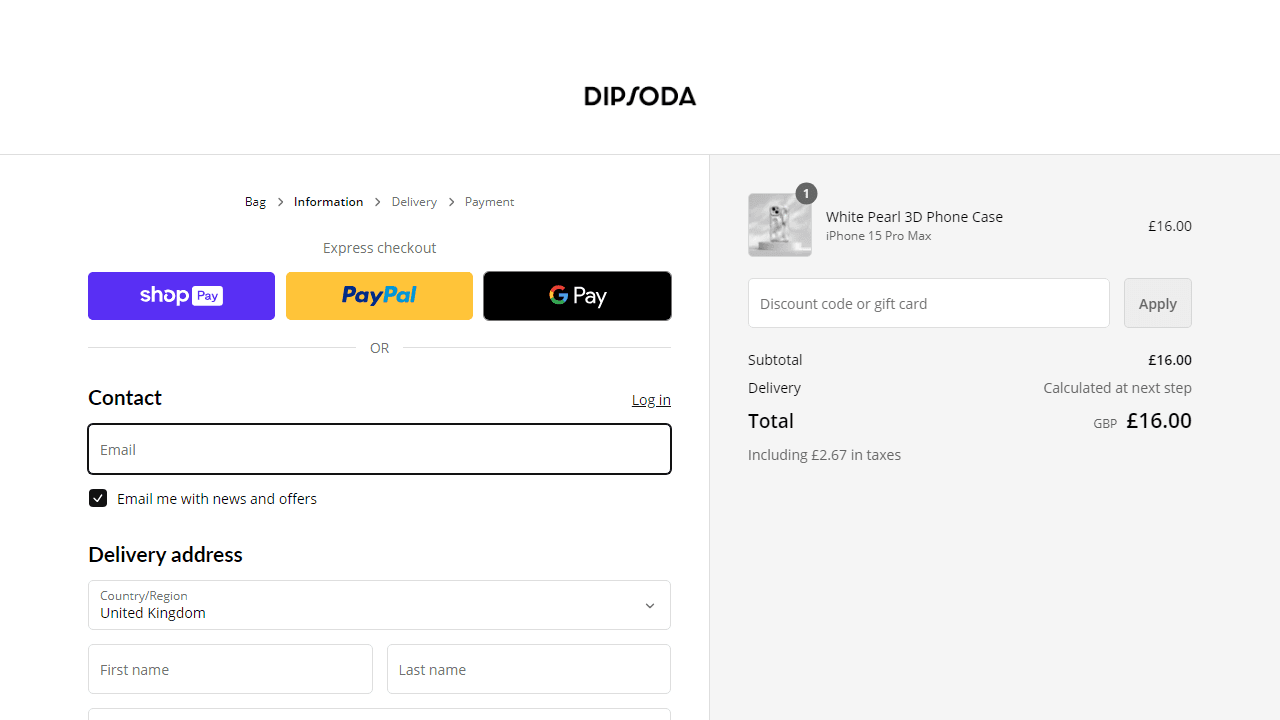 Dipsoda apply coupon code